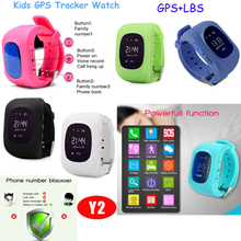 2G GSM Security Little Kids Christmas Gift GPS Tracker Watch with Take Off Alarm for Real time Google Map Location Y2