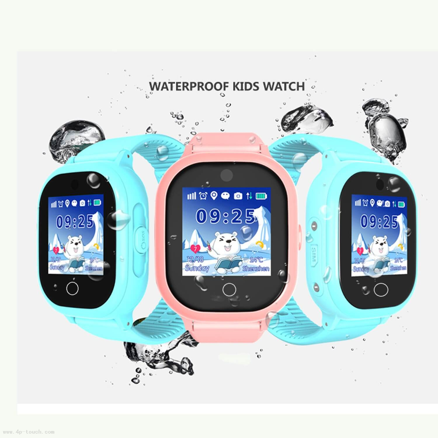 High Quality IP67 Waterproof Kids Security GPS Tracker Watch with remote snapshot for avoid abducting D25S