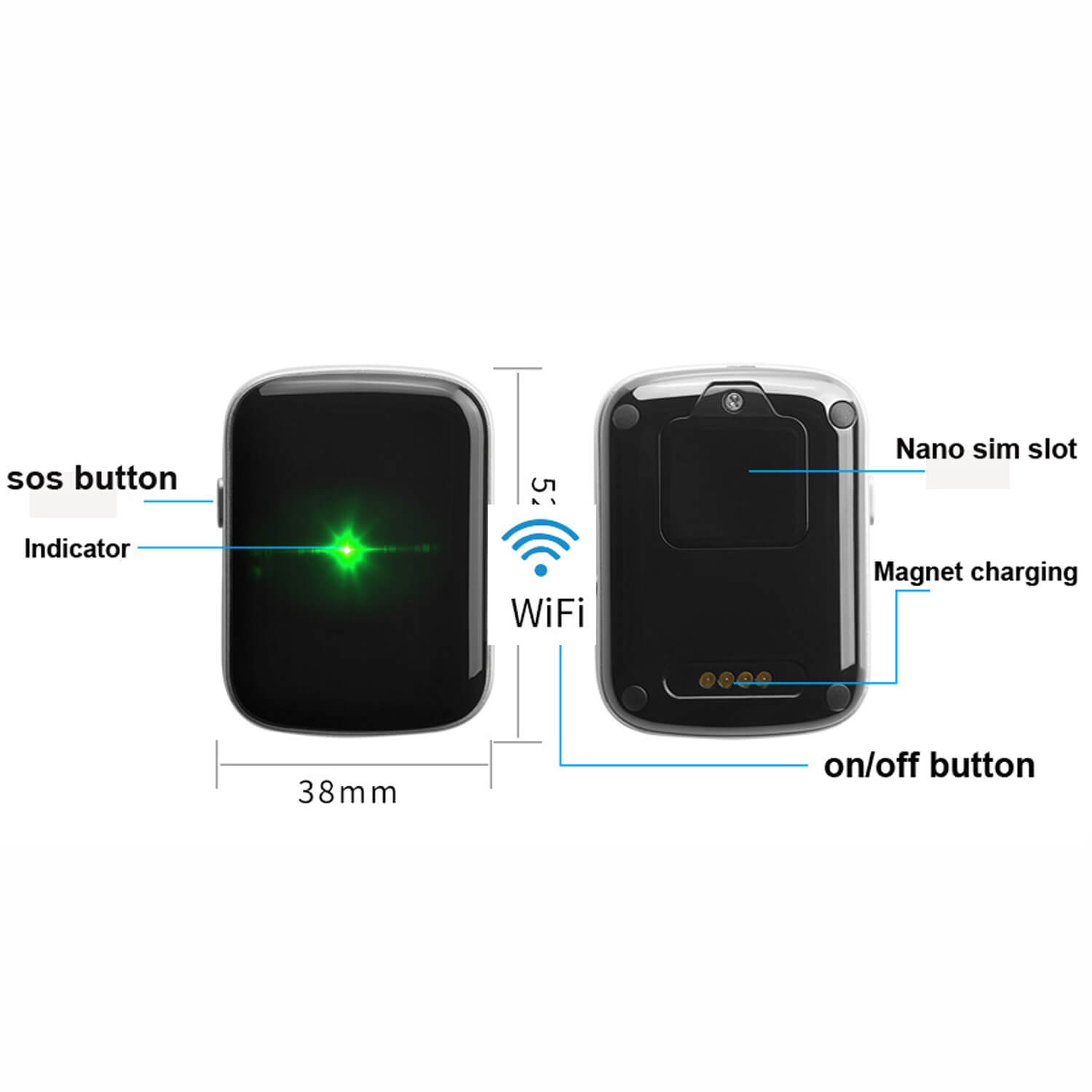 2G Gadget GPS Tracker for Dog/Cat pets Animal Security 