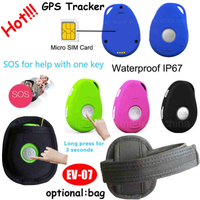 Hot Selling high Quality Mini GPS Tracker with IP67 Waterproof & Sos emergency call (EV07)