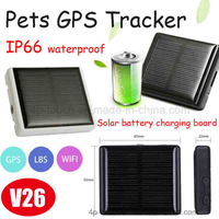 Hot Sale Portable Solar Power Charging Pets GPS Tracker 