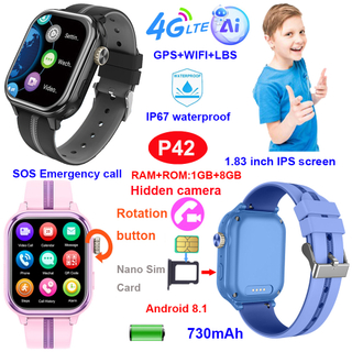Zegarek GPS dla dzieci z ukrytą kamerą AI 4G P42