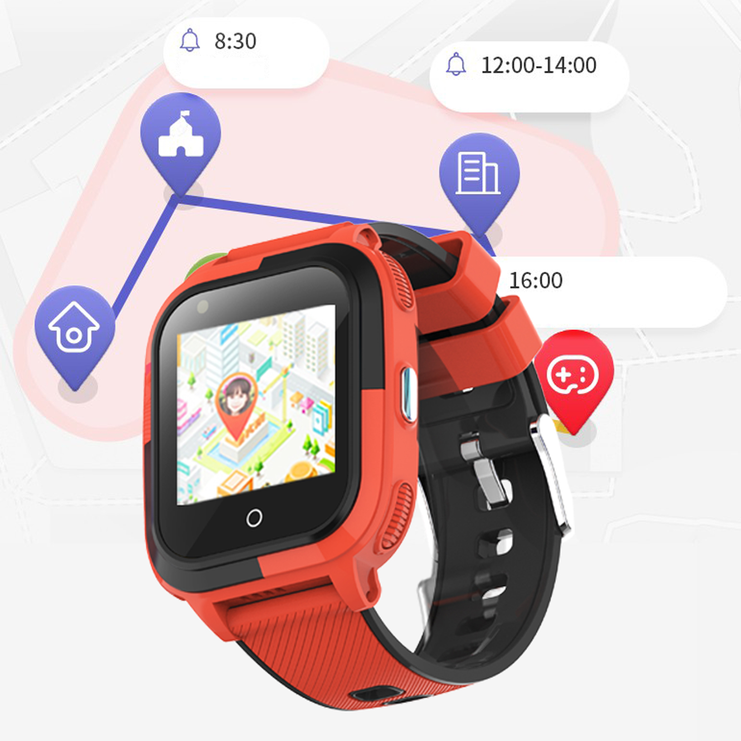 LTE Kids security IP67 Waterproof Children GPS Tracker watch D56