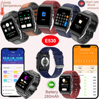 2023 new colorful touch screen Smart Bracelet with HR BP blood glucose E530