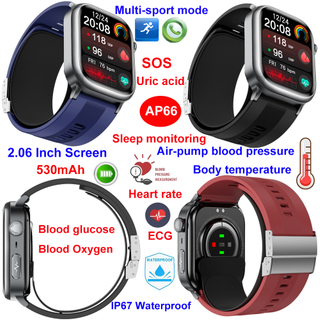  Montre intelligente de pompe &agrave; air &eacute;tanche IP67 avec surveillance ECG HR AP66