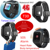 4G Tamper-proof IP67 waterproof GPS bracelet watch with body temperature heart rate for Prison T30