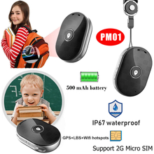 2G Waterproof safety Tiny Pendant GPS Tracking device with SOS Button PM01