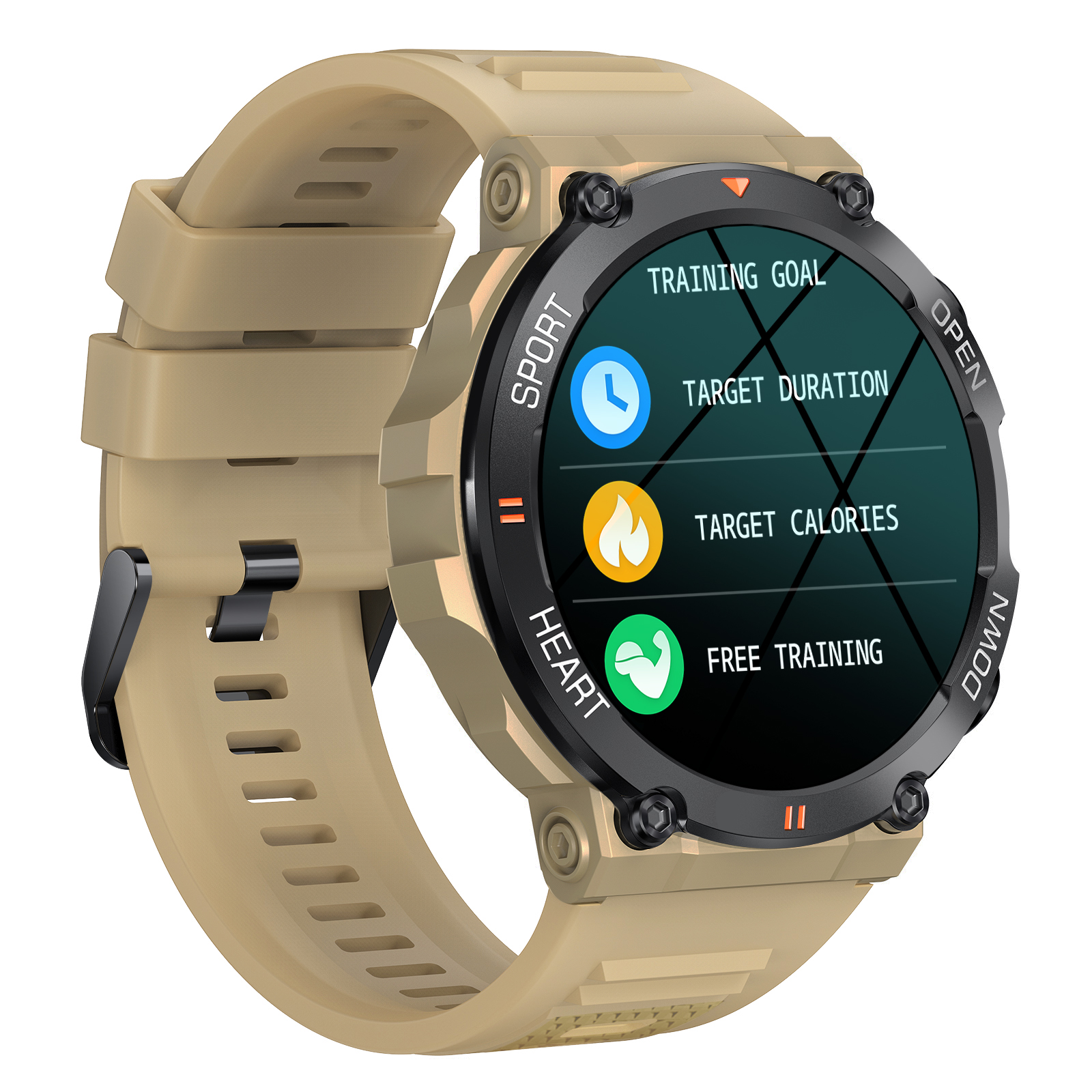 Round screen Smart Watch with BT Answer Call HR BP SPO2 