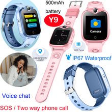 2021 New Developed GSM IP67 Water resistance Security Kids SOS Smart Watch GPS Tracker for avoid abducting Y9