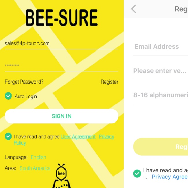 Demo di prova dell'app Beesure GPS