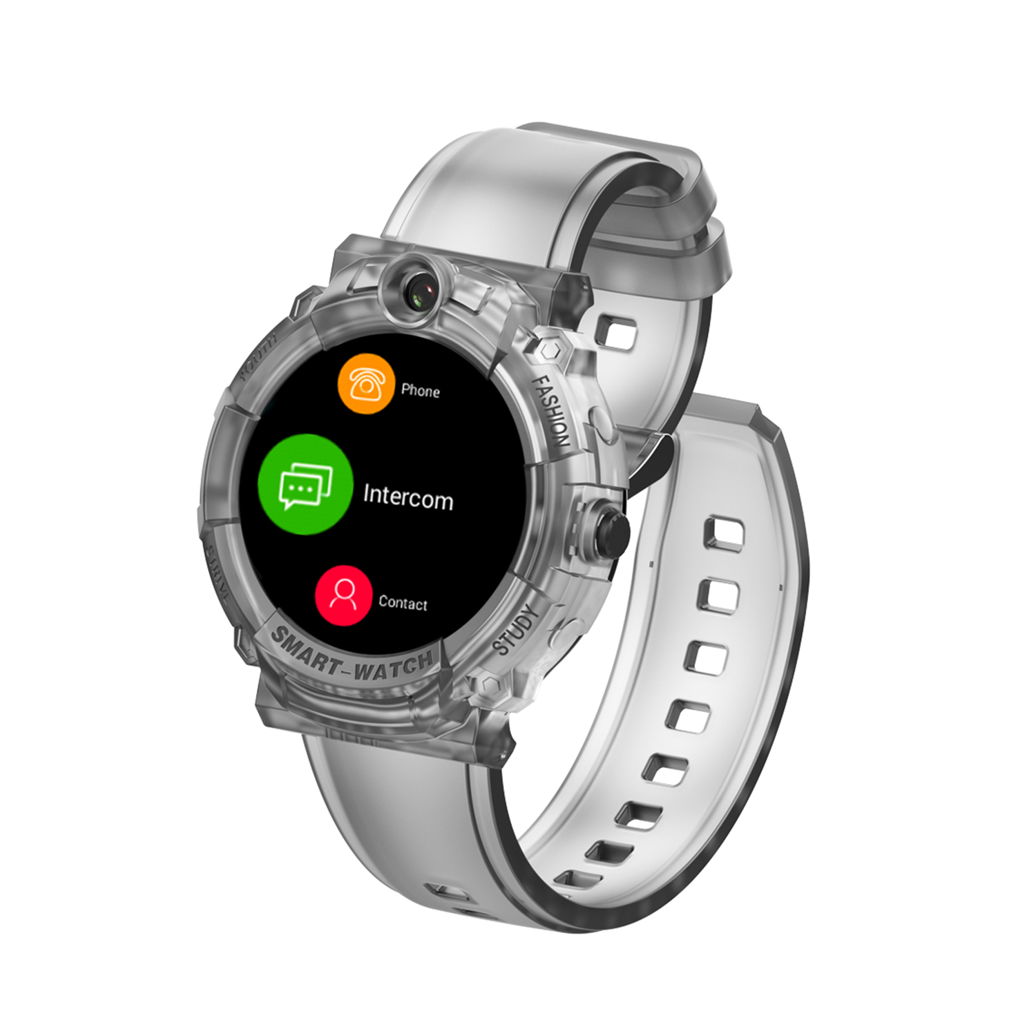 IP67 waterproof LTE translucent Color Kids Smart GPS watch tracker 