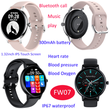 Round screen BP BT Call Heart rate Monitoring Smart Watch FW07