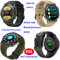 Round screen Smart Watch with BT Answer Call HR BP SPO2 K56