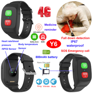 Rastreador GPS para atenci&oacute;n m&eacute;dica para personas mayores con mapa en vivo Alertas de geocerca Y6