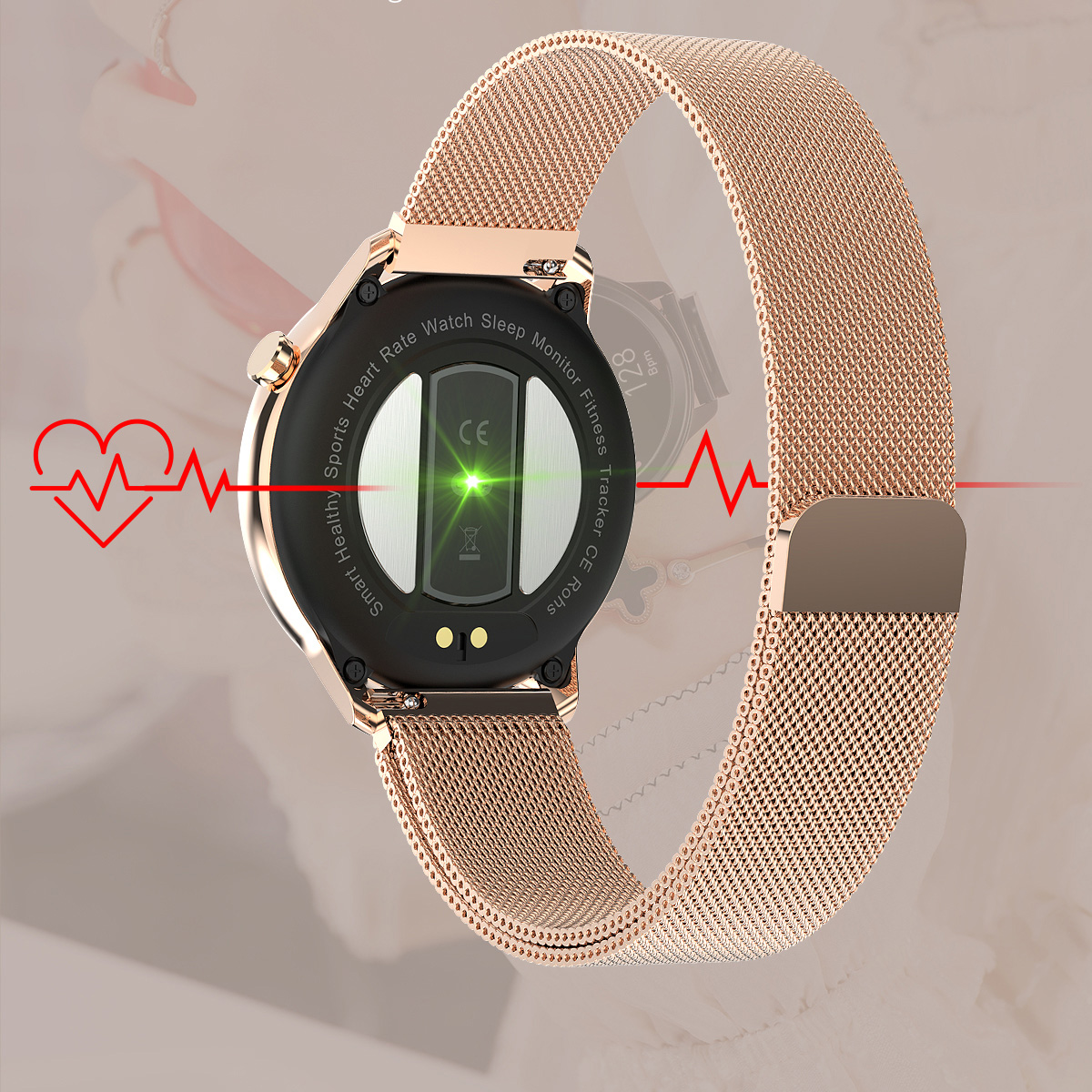 2022 New 1.3 Inch Screen F80 Precise Body Temperature Monitoring Smart Bluetooth Watch