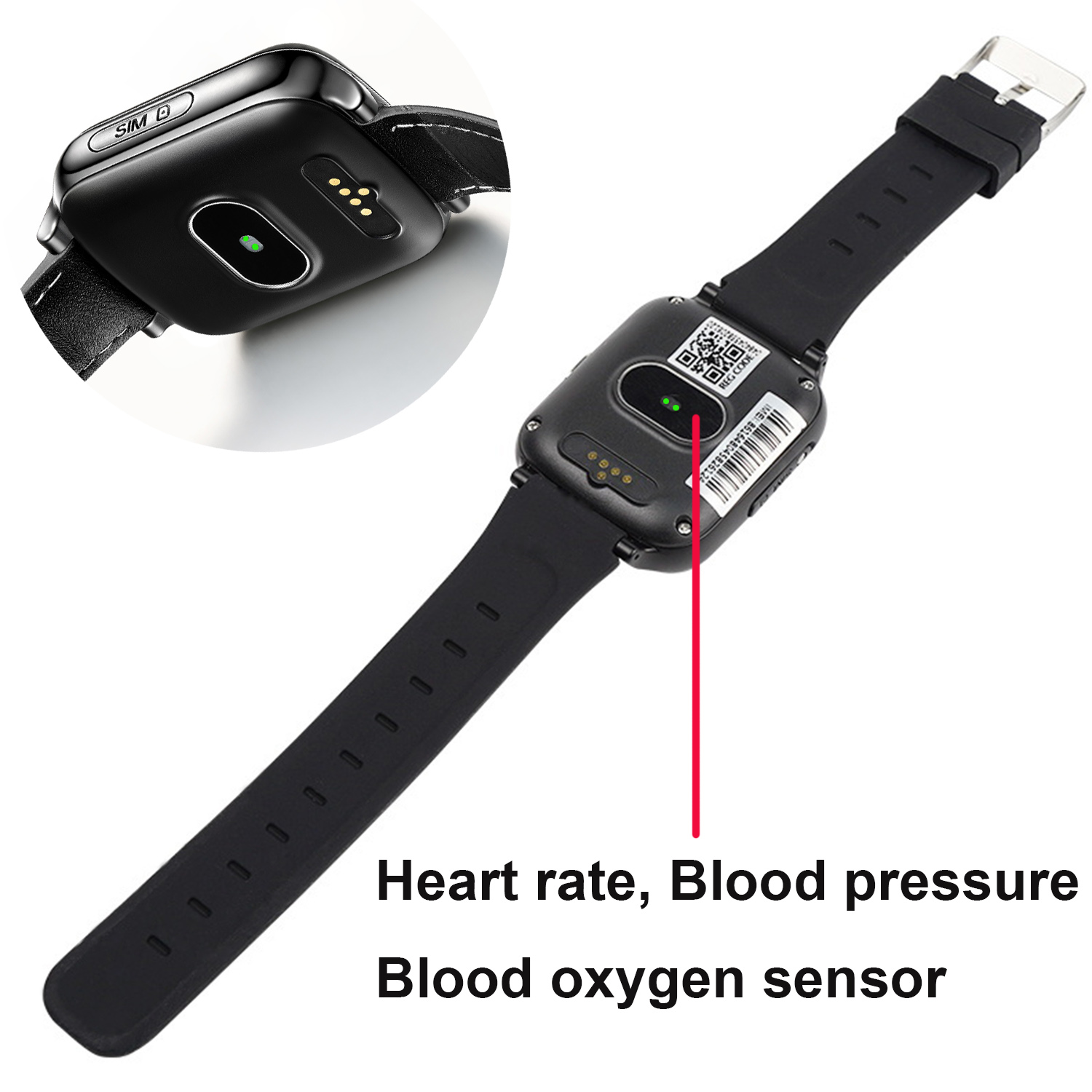 4G LTE high quality Waterproof IP67 Senior healthcare fall Down detection safety GPS Tracker Watch with Video Call heart rate blood pressure D45
