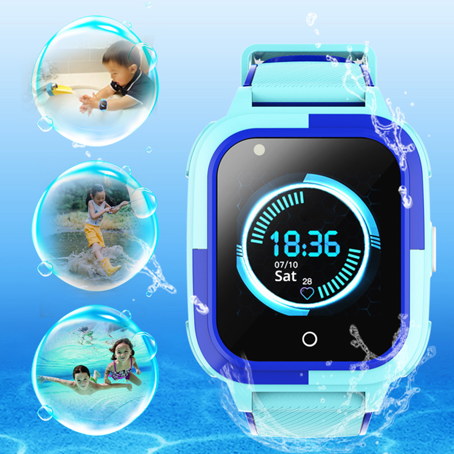 IP67 Waterproof 4G kids smart watch GPS tracker for children 