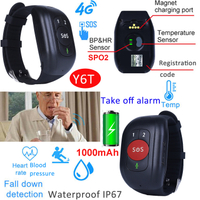 4G thermometer waterproof Parents GPS Tracker bracelet with Fall alarm Y6T