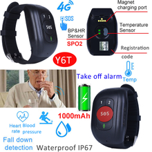 4G thermometer waterproof Parents GPS Tracker bracelet with Fall alarm 