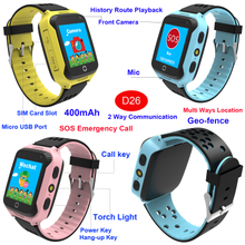 2G GPS Tracker watch with Camera and Torch light D26