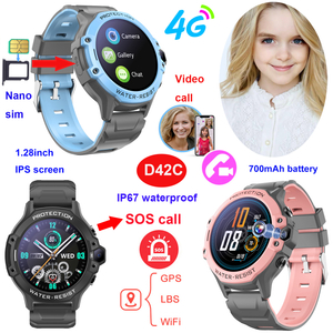 La pantalla redonda grande 4G embroma el perseguidor D42C del reloj de GPS de la seguridad
