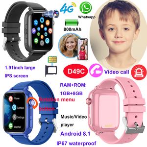 Orologio GPS intelligente per bambini 4G Android 8.1 con schermo grande D49C