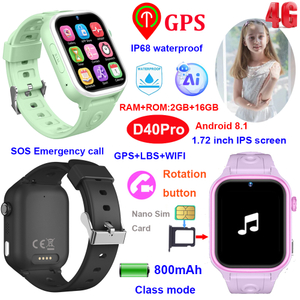 Inteligentny zegarek 4G Lokalizator GPS ze śledzeniem w czasie rzeczywistym Połączenie SOS D40Pro