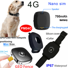 Newest IP67 Waterproof Portable 4G Tiny Safety Real Time Google Map Pets GPS Tracker with Geo-fence Setup Voice monitor PM04C