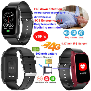 Reloj elegante del perseguidor de GPS de la atenci&oacute;n sanitaria para personas mayores 4G con alerta de ca&iacute;da 