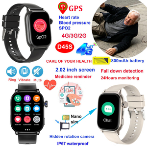 Lokalizator GPS 4G dla senior&oacute;w z monitorowaniem snu Tętno BP SpO2 D45S