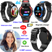Factory High Quality LTE IP67 Waterproof Kids Wearable GPS Tracker with Live Map Location Global Free Video Call D38