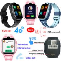 IP67 Waterproof 4G Video Call Lady Smart GPS Tracker Watch D36