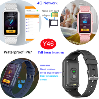Orologio GPS per anziani dal design sottile 4G con temperatura corporea Y46