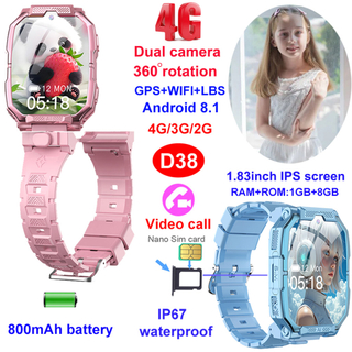 Orologio GPS intelligente per bambini impermeabile 4G IP67 D38