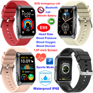 Montre intelligente Bluetooth pour personnes &acirc;g&eacute;es, &eacute;tanche IP68, nouvelle fabrication chinoise, E69