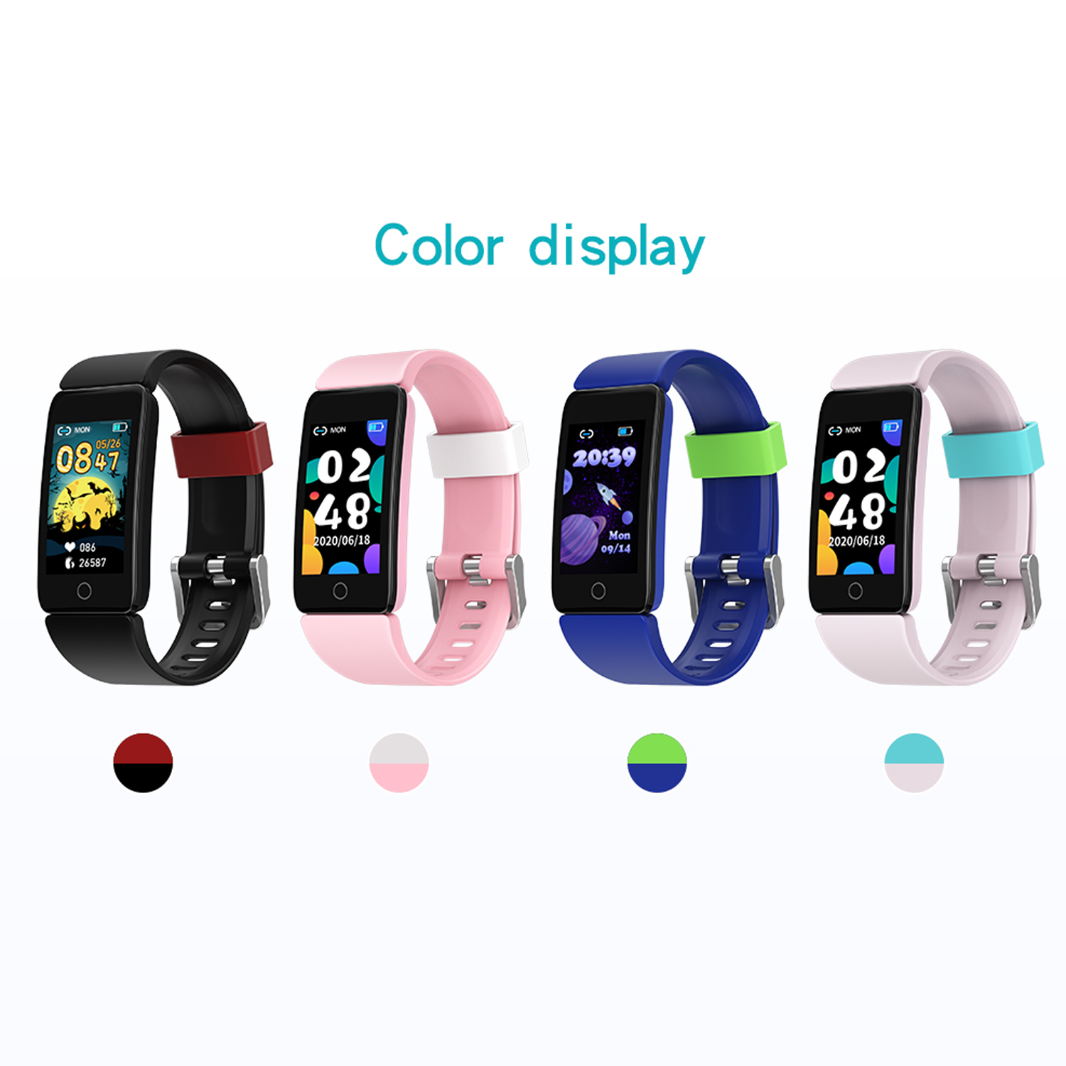IP68 Waterproof Heart Rate Blood Pressure SPO2 Bt Smart Wristband T11