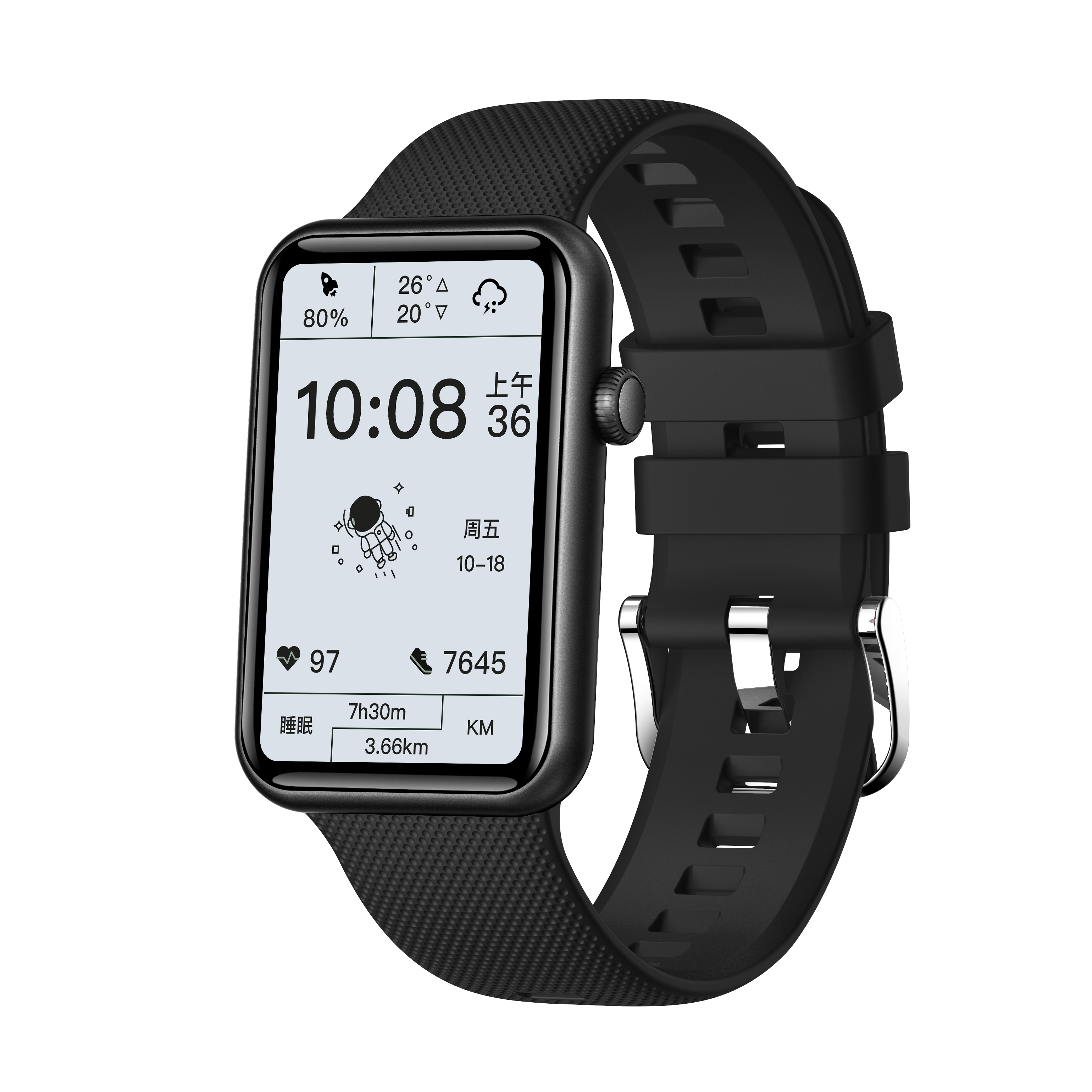 Bluetooth Heart Rate Body Temperature IP67 waterproof Sport Smart Bracelet HT5