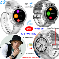 4G waterproof transparent Color Kids Tracker watch GPS Tracking device 
