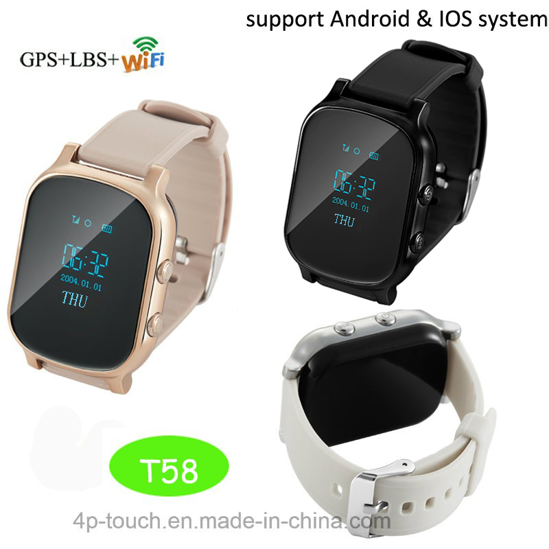 New Arrival Adult 2G Real Time Google Map Location Accurate GPS Tracking Watch with Free App Alarm Alert T58