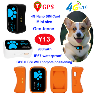 Mini GPS impermeable para mascotas 4G IP67 con Geo-cerca Y13