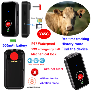 Mini localizzatore GPS per bestiame 4G con avvisi Geo-fence Y45C