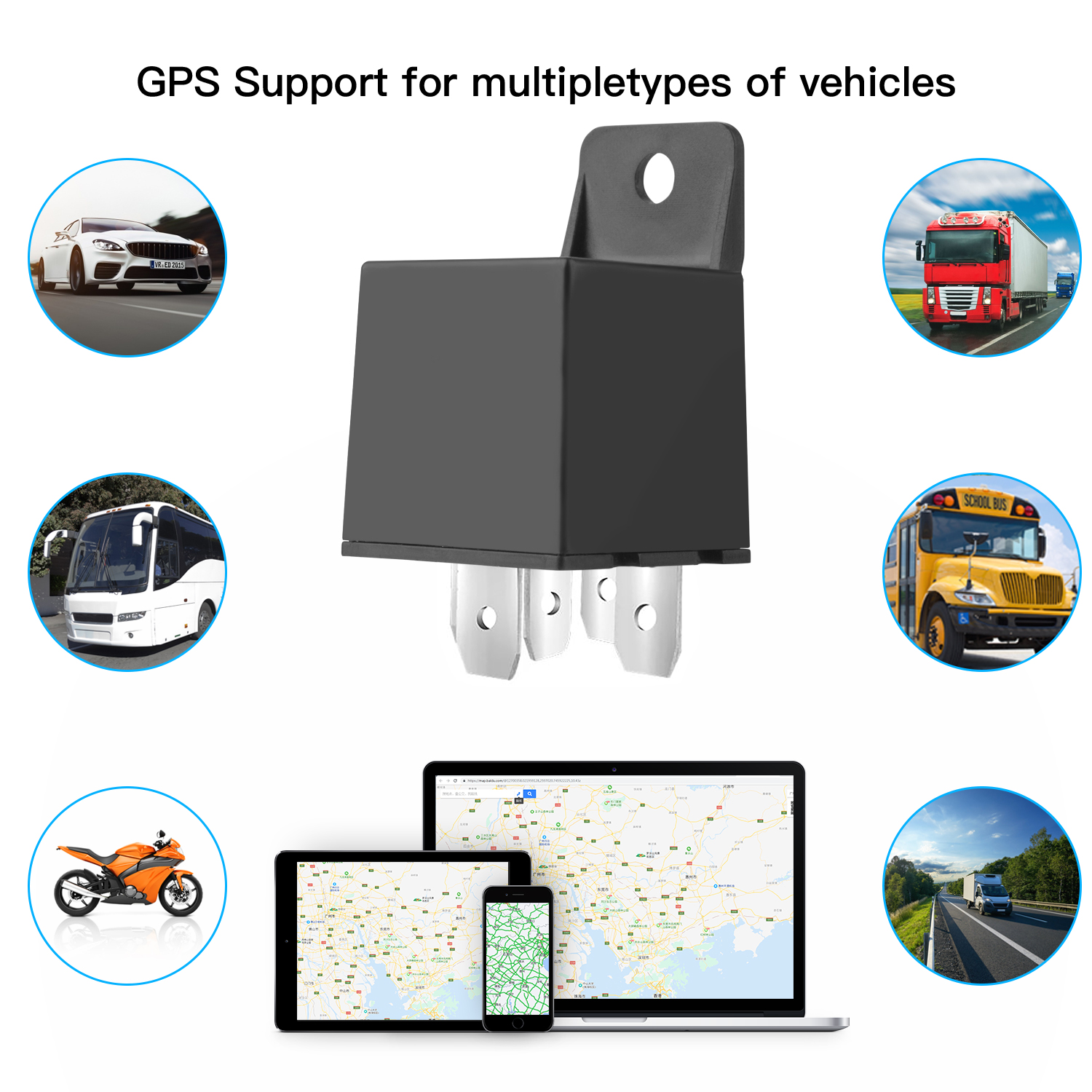 2G GSM Car Vehicle GPS Tracker with Google map Positioning