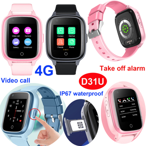 4G impermeable IP67 videollamada Android ni&ntilde;os GPS reloj rastreador D31U