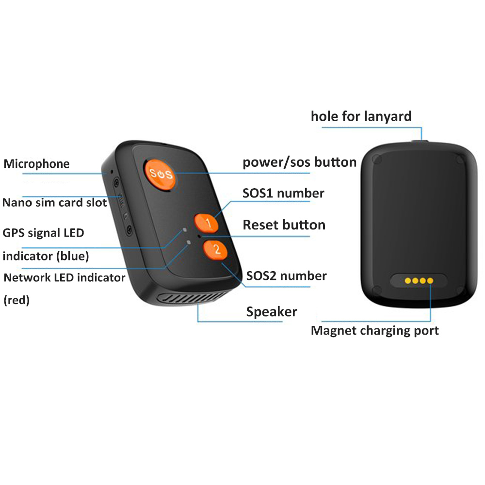 4G Waterproof Mini GPS Tracker with fall down detection Y41E