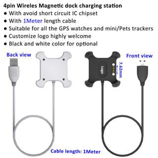 Station de chargement magn&eacute;tique pour mini traceur GPS pour animaux de compagnie 